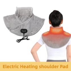 Electric Heating Shoulder Pads USB Heated Wrap Neck Massager Electric Warm Cervical Shawl Relief Fatigue Thermal Compress Back