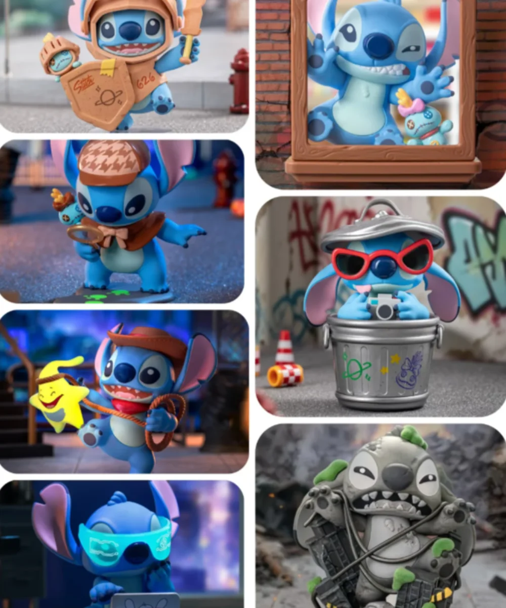 

2025 New Stitch Brava City Adventure Blind Box Mini Figure Movable Accessories Collectible Toys Gift