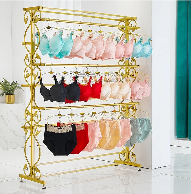 

Underwear rack display rack floor type sock rack bra rack lingerie rack in women's clothing store