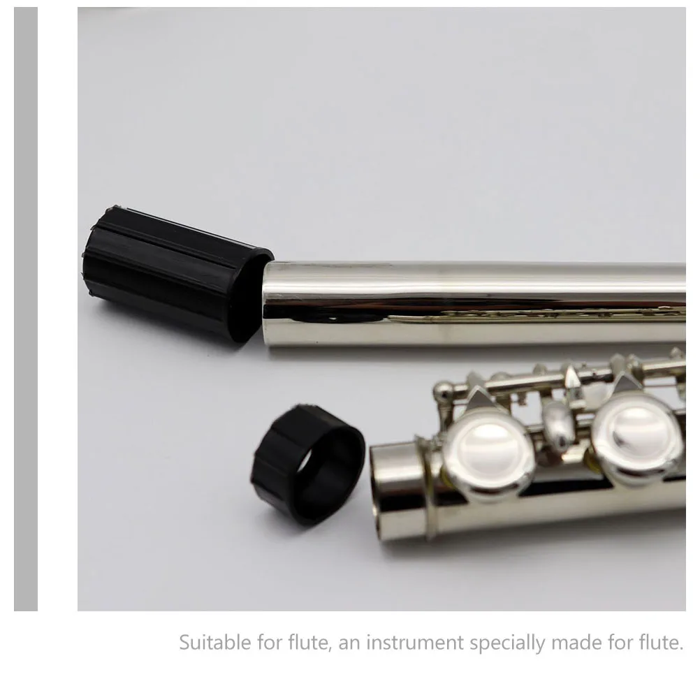 5Set Fluitbedekking Zwart Eenvoudige Stijl Duurzaam Krasbestendig Anti-Collision Fluit Interface Bescherming Product Muzikaal