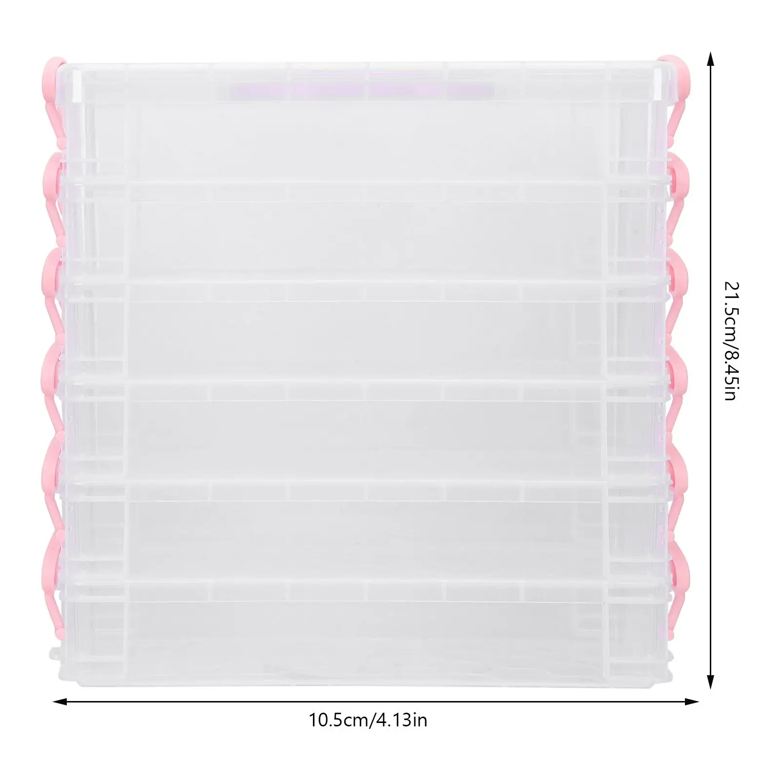 Christmas Paintbrush Storage Box Plastic Large Capacity Case Stackable Pencil Box Portable Pen Holder Kids Student Teacher
