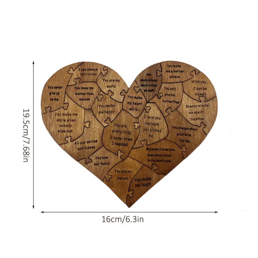Puzzle regalo anniversario in legno 2024 Puzzle romantici di san valentino coppie Love Puzzle con motivi per cui ti amo miglior regalo