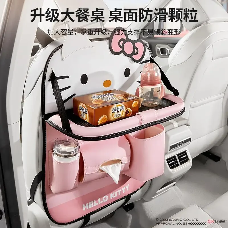 سانريوس مرحبا كيت مقعد السيارة الخلفي حقيبة التخزين الكرتون مركبة شنت تخزين معلقة حقيبة طوي تخزين السيارة الرف سيارة الديكور