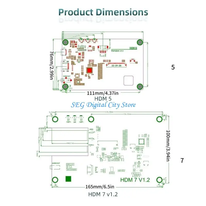 U75b 5inch 7 -дюймовые емкостные штрихи отображение HDMI5 HDMI7 монитор экрана