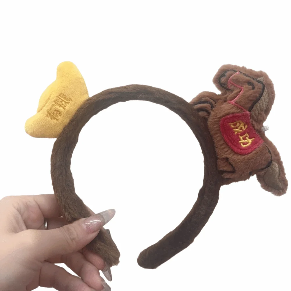 

Cute Plush Cartoon Horse Hair Hoop Exquisite Lucky Charm Pony Headpiece Chinese Style Red New Year Mascot Headband New Year
