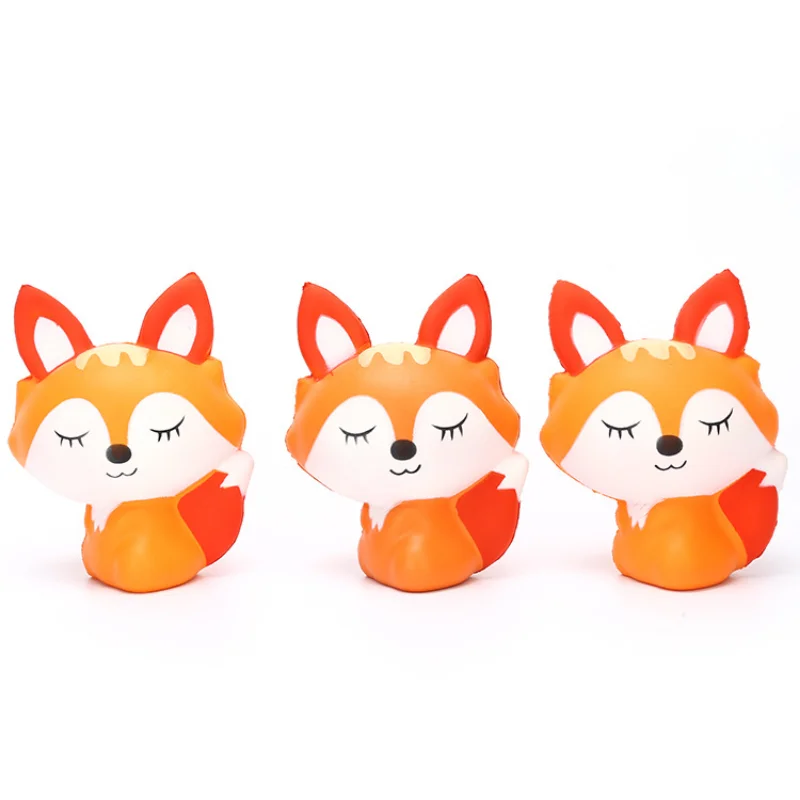 Squihy Slow Rebound Fox Cute Animal Stress Relief Toys Cure Office Stress Reliever Vent Fidget Toys for Kids Girl Gift