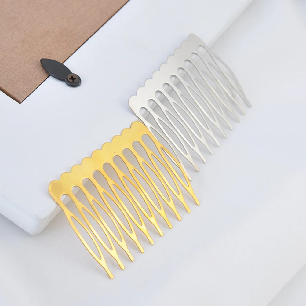 30Pcs Hair Comb Inserted Metal Wire Golden 10 Teeth Clips for Women Wedding Dance Party Prom Daily Use Hair Accessories