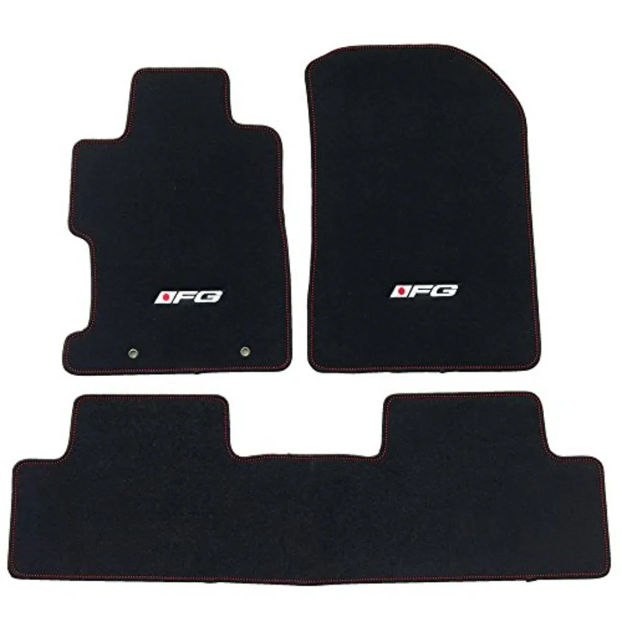 

Коврики для пола, совместимые с Honda Civic FG 2006-2011, с логотипом, заводская установка, передние и задние, нейлоновые, 3 шт., автомобильные коврики-вкладыши