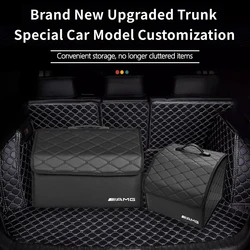 Foldable Leather Car Storage Box Trunk Organizer Bag For Mercedes Benz AMG W220 W206 W205 W203 W176 W124 W126 GLK W211 W212 W201