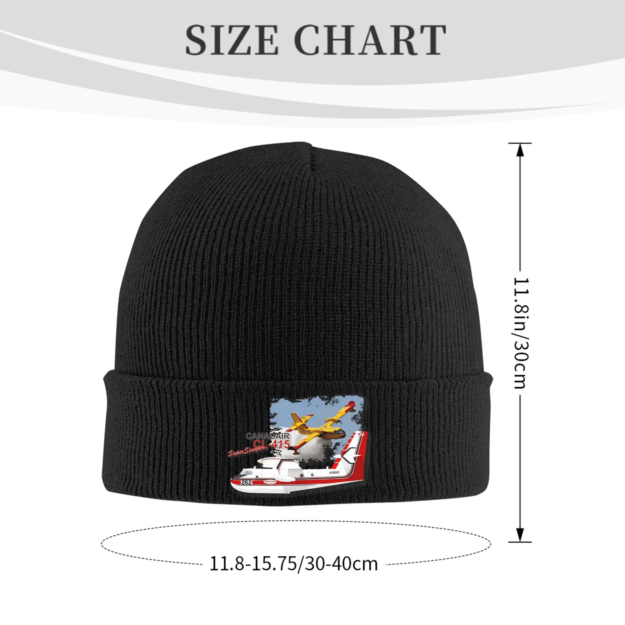 Women Men Beanie Hat Canadair cl-415 Super Scooper firebomber Aircraft  Merch Warm Knitting Skull Cap  Bonnet Knit Hat