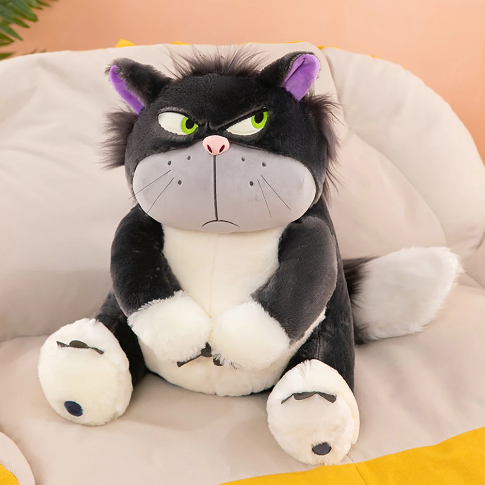 Muñecos de peluche de gato Lucifer Kawaii, juguetes de peluche suaves de Cenicienta, almohada, decoración de habitación, regalos de cumpleaños para niños