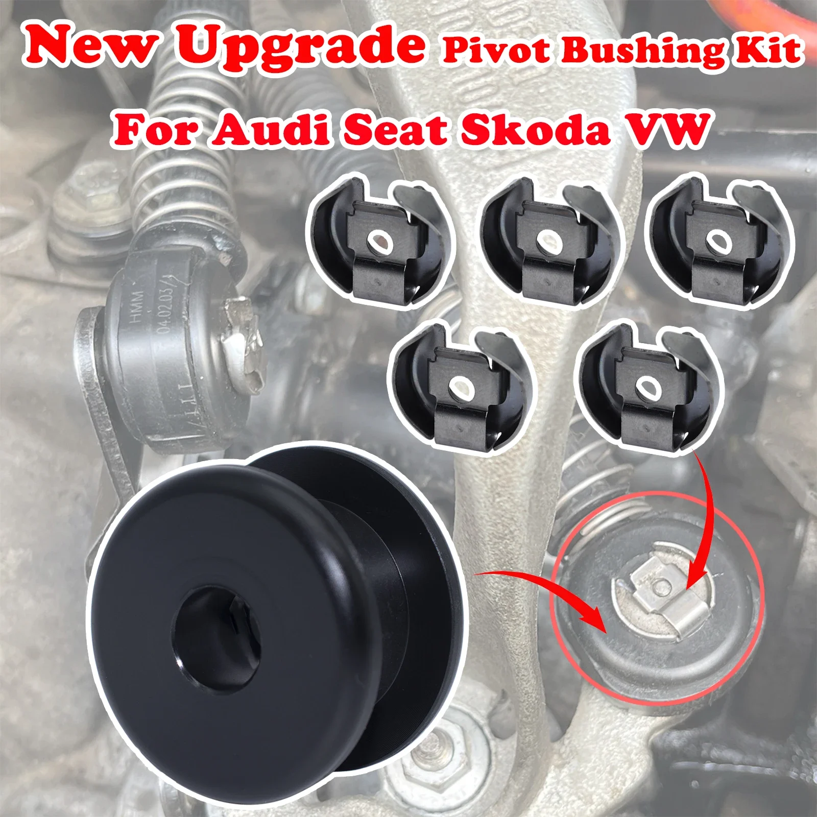 

For Audi Seat Skoda VW New Upgrade Pivot Bushing Kit Manual Gear Selector Shift Cable end Strengthen Lock Washer Retaining Clip