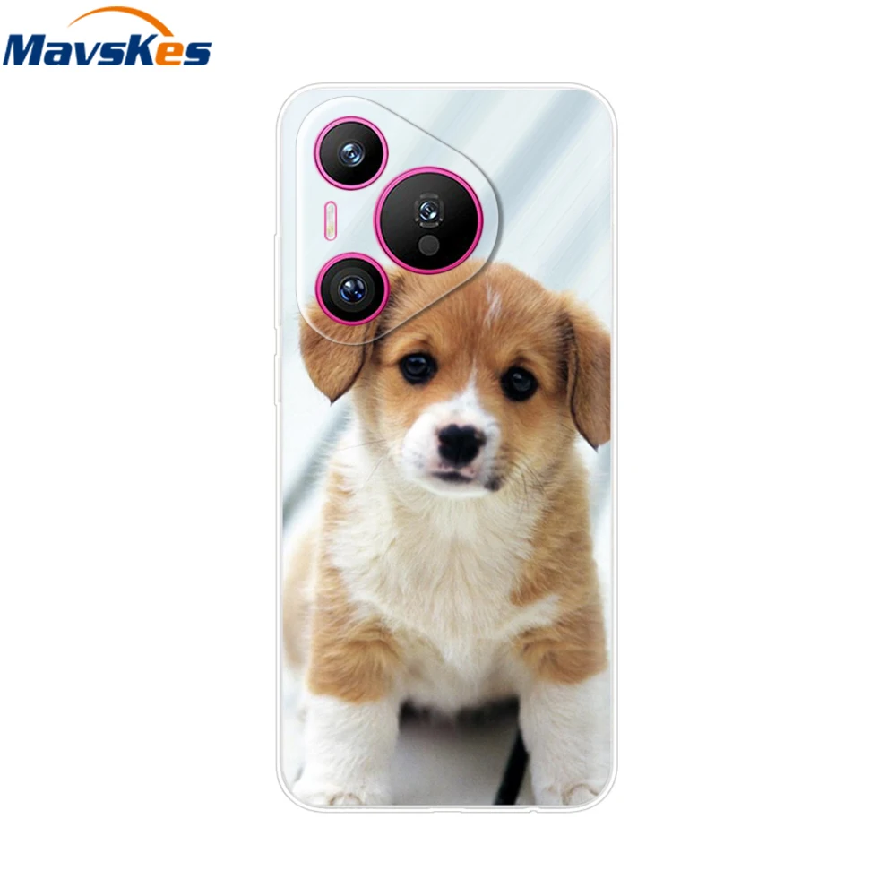 Phone Case For Huawei Pura 70 Fashion Sweet Girl Transparent Soft Silicone Back Cover For Huawei Pura 70 Pro Pura70 Pro+ Fundas image 4