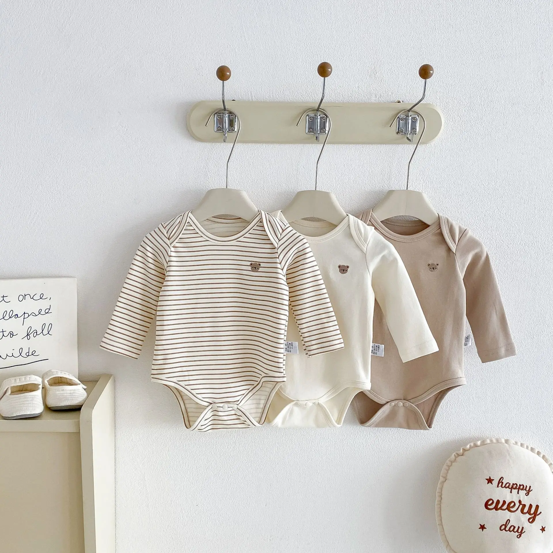 

Baby Clothing Autumn Baby Bodysuit Cotton Unisex Newborns Bodysuits Long Sleeve Infants Boy Rompers All Season Girls' Onesies