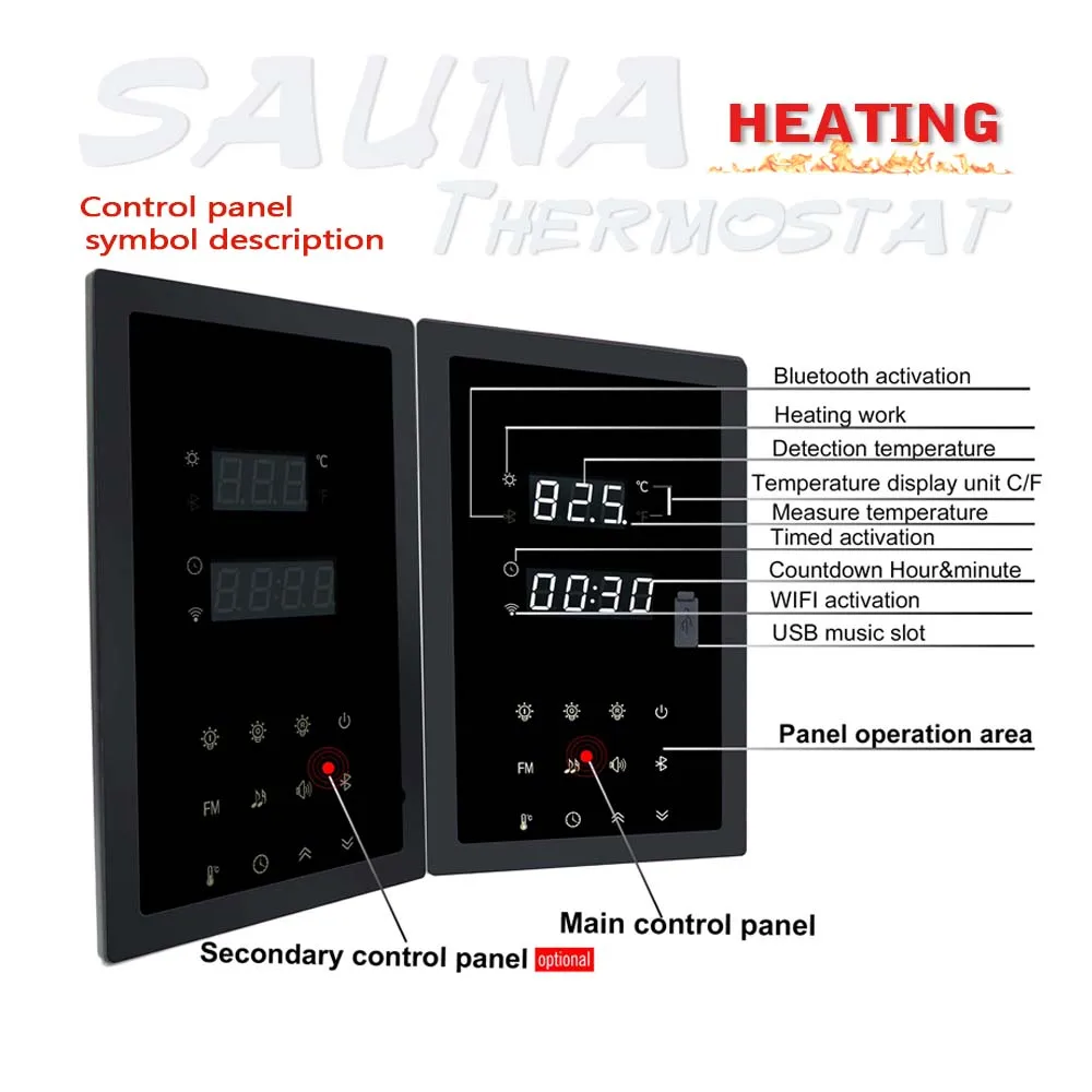 Multifunctional sauna thermostat sweat steaming room sauna furnace external control temperature controller TUYA WIFI 110-240VAC