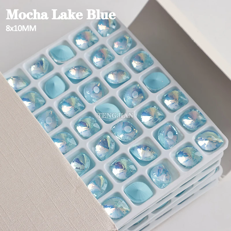 New Mocha Demon Eye K9 Glass Crystal 8x10MM Pointback Nail Art Rhinestone 3D DIY Manicure Decoration Diamond