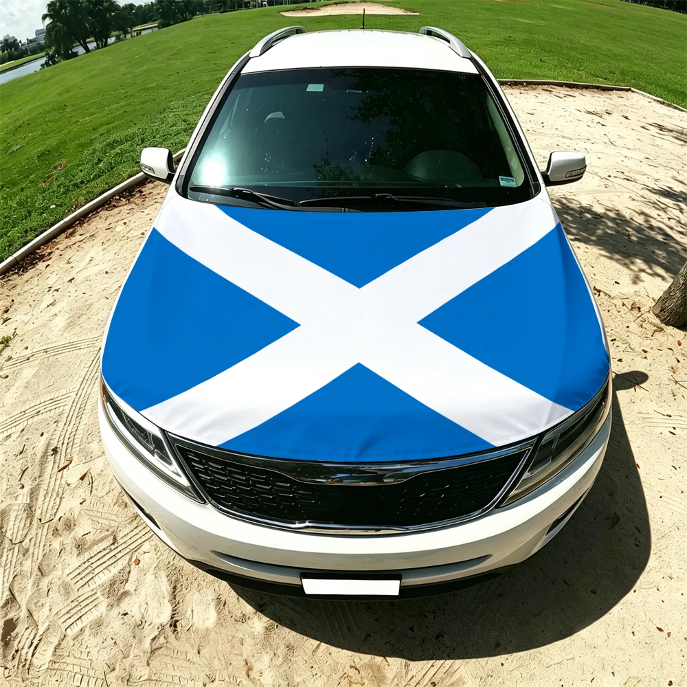130x160cm Scotland Flag, Elastic Windproof Patriotic Bonnet Banner Cheer for the competition