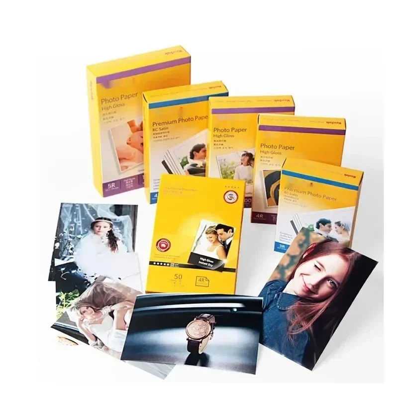 

Kodak Photo Paper 5 6 7 Inch A6 A4 High Gloss 4r Waterproof Inkjet Printing RC 230GSM 200GSM 180GSM Album Paper 3R Sample Paper