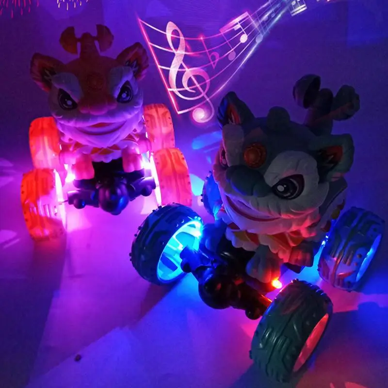 Stunt Twist Rc Car Lion Dance Design Rotating Rc Car For Kids Remote Control Climbing Car2.4Ghz Anti-Interference Car