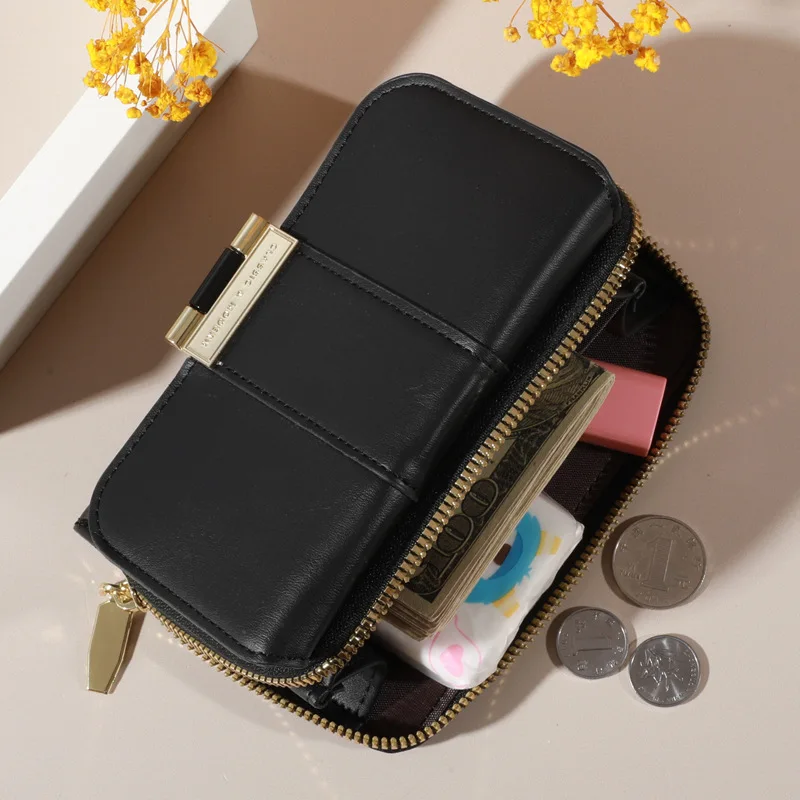 Lightweight Pu Leather Hand-Held Wallet for Women Perfect for Everyday Use Multi-Functional and Space-Saving