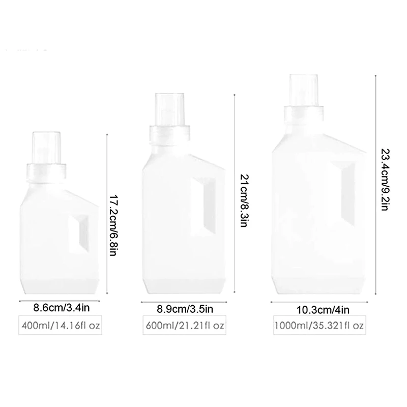 400/600/1000 Ml Large Capacity Household Softener Laundry Detergent Bottles Storage Container Shampoo Shower Detergent Dispenser