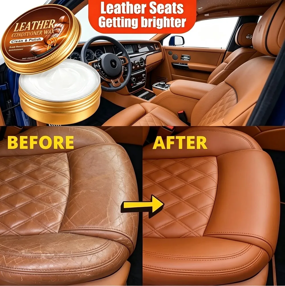 1/2/3PCS Multifunctional Leather Cleaning Care Oil Polish For Car Seat Sofa Bag Shoes Jacket Polishing Refurbishment Maintenance