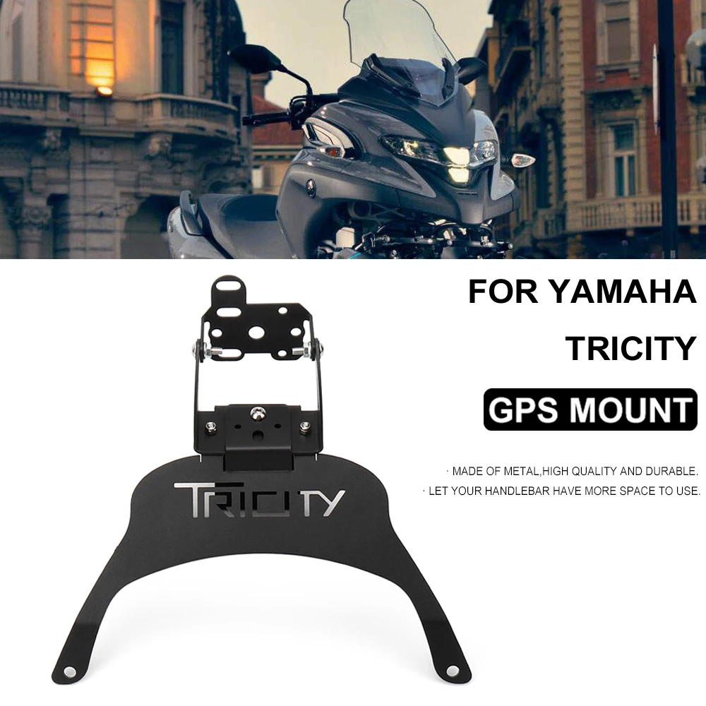 High-quality metal Bracket Mount Smartphone GPS Holder Black New Accessories Motorcycle For Yamaha Tricity TRICITY