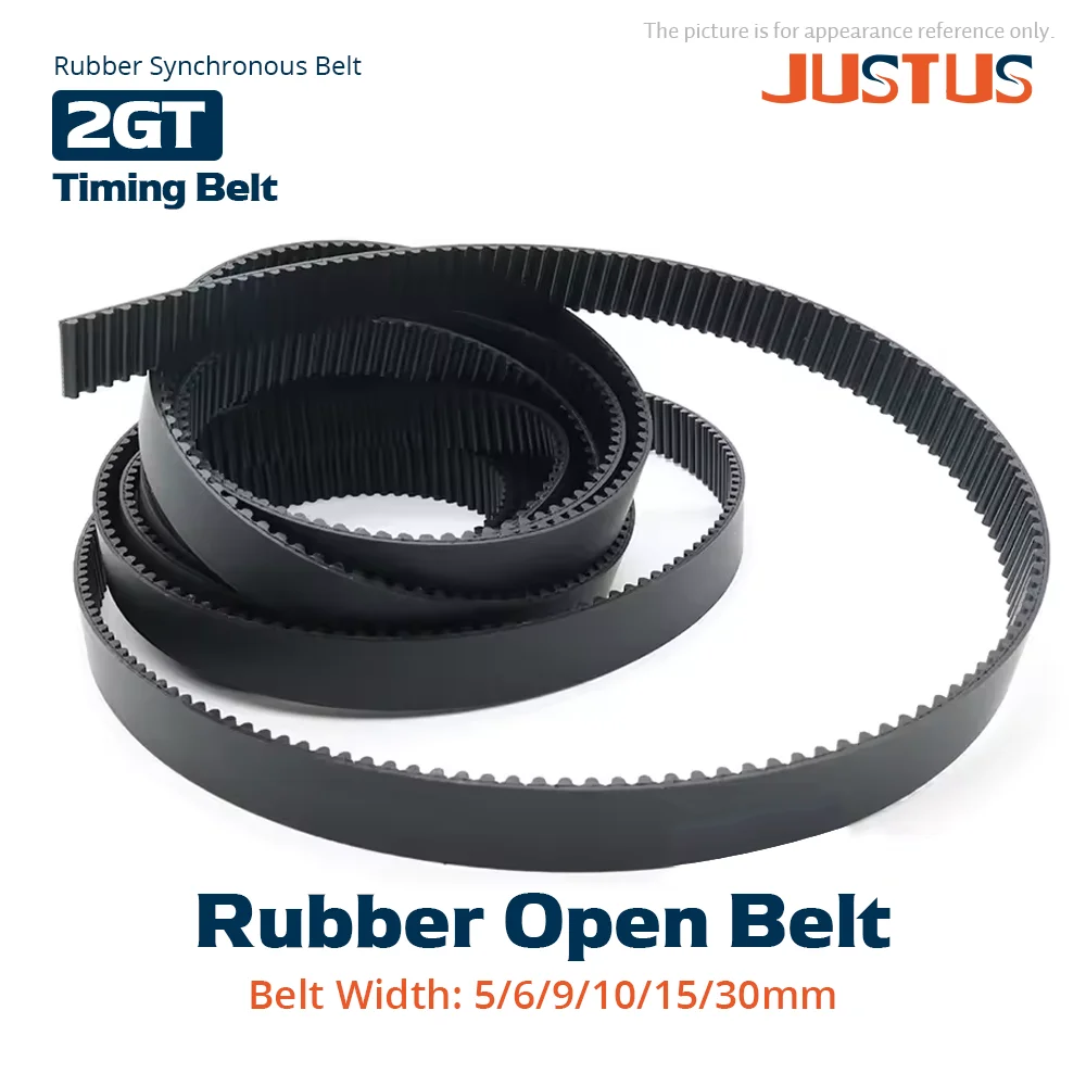 2GT Rubber Open Synchronous Belt Width 5/6/9/10/15/30mm Used In GT2Timing Belt Pulley for 3D Printer Transmission belt