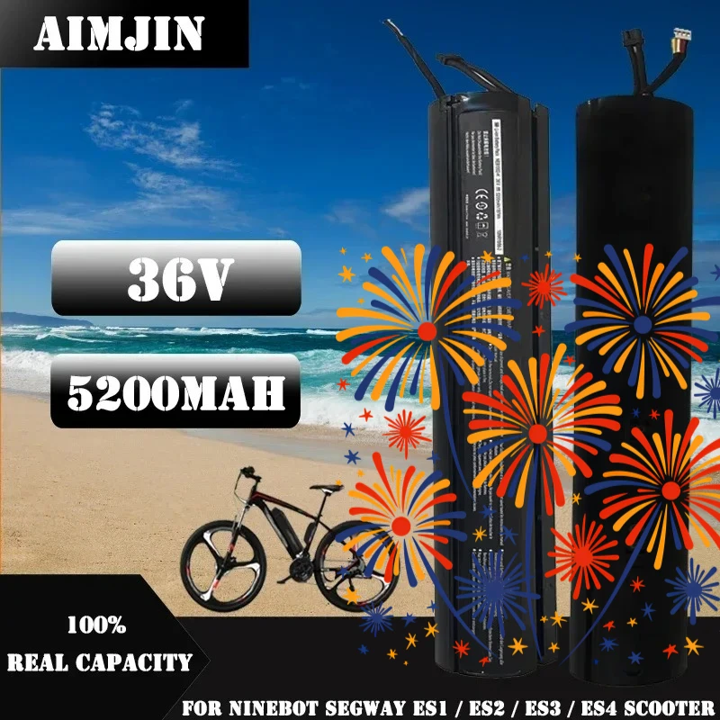 

36V Battery Pack, Suitable for 5200mAh Ninebot Segway Es1 / ES2 / Es3 / Es4 Scooter