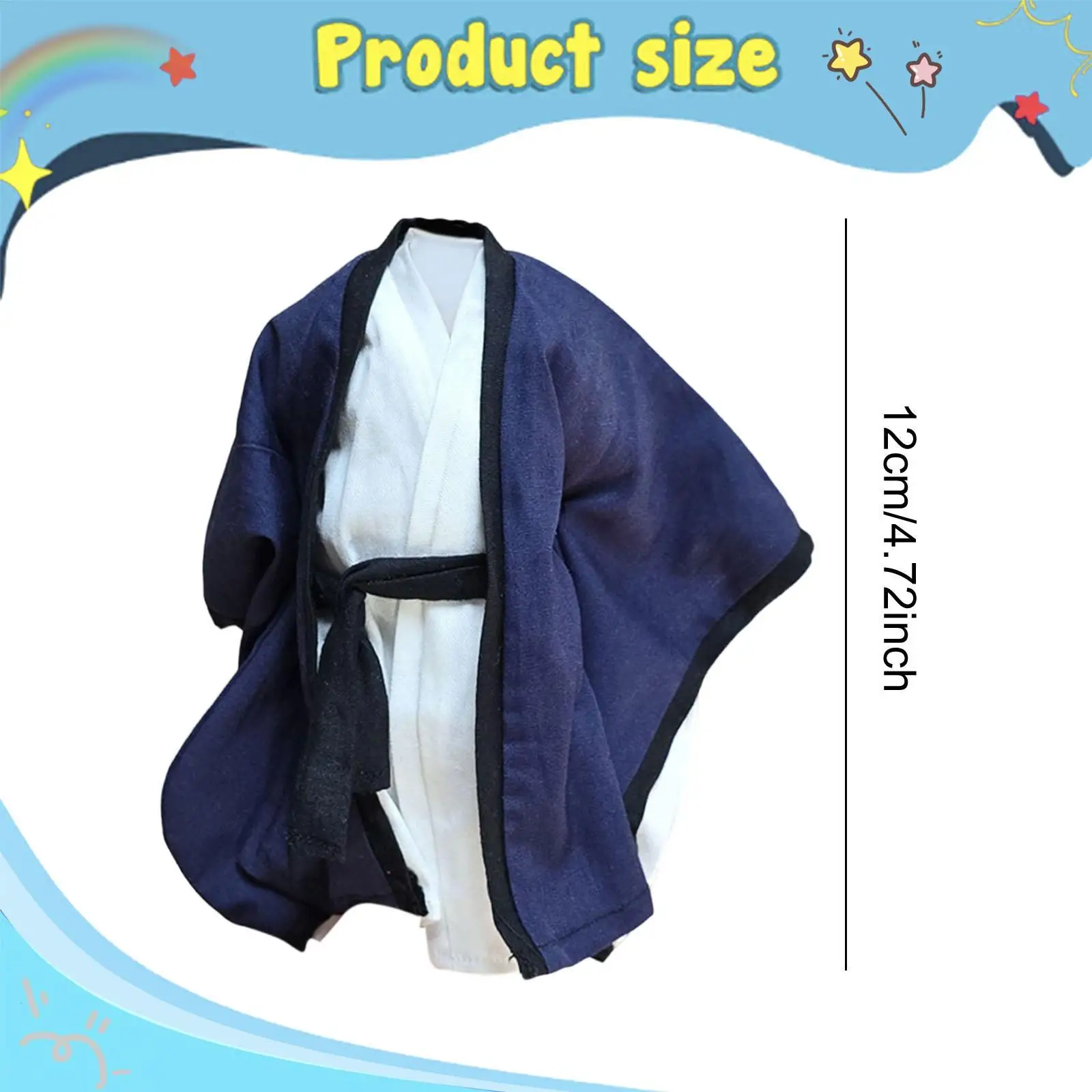 1/12 Action Figure Clothes, Taoist Robe, Photo Props, Dress up Doll Costume, Miniature Clothing for 6 inch Male Dolls