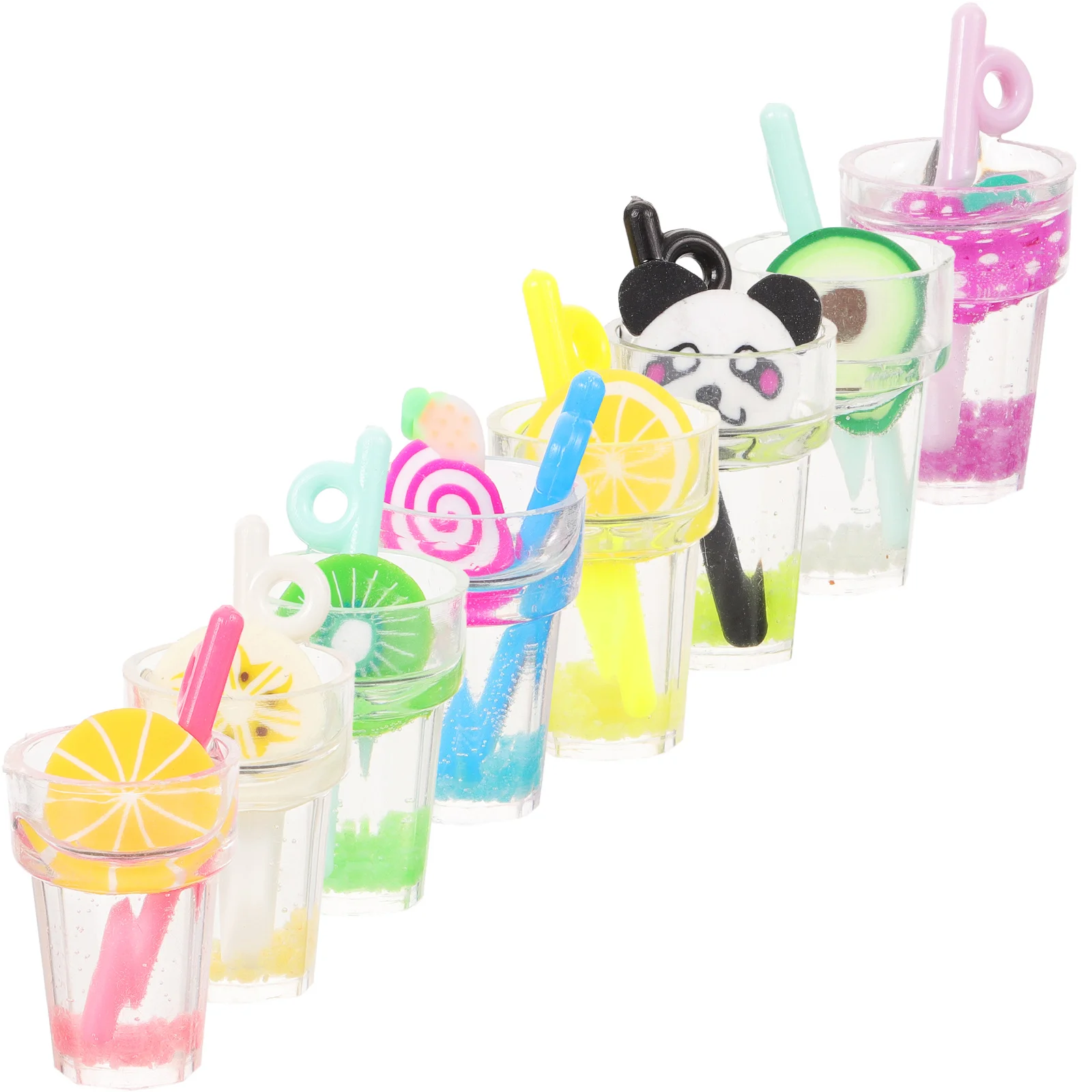 12 قطعة كوب عصير على شكل دلايات قلادة DIY بها بنفسك أقراط أساور قلادة مجوهرات صياغة القرط دلايات كوب عصير المعلقات