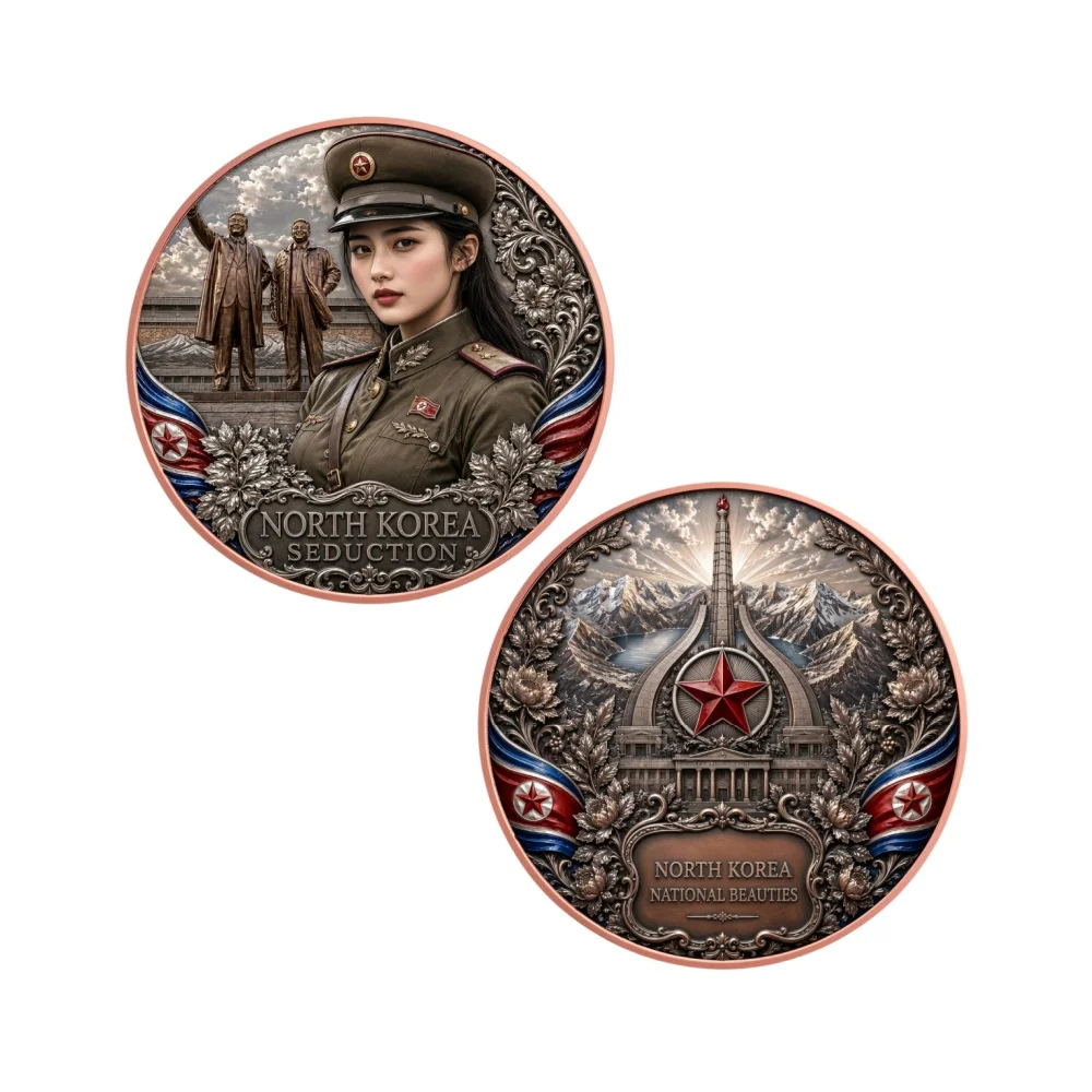 1 Unze .999 Kupferbarren 36 Arten Nationale Länder-Schönheiten 4 Jahreszeiten Dame Bunt Bemalte Sammlermünze Souvenir Geschenk Heimdekoration