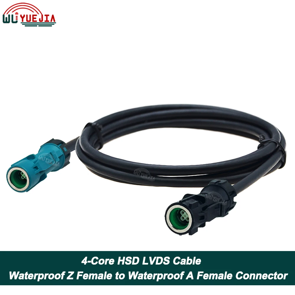 Waterproof HSD A Female to Z Female  Jack 4Pin LVDS Cable High Speed 4-Core 535 Line Wire Harness For Car Camera Connection Port