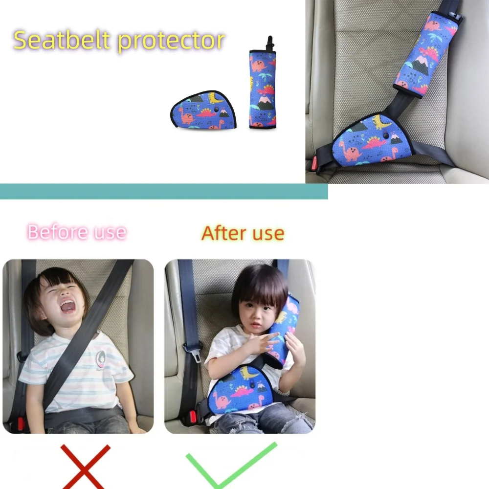 Children's Car Seatbelt protector Neck Tummy For 2-12 years old Kids Car Safety Cushion Memory foam portabili Easy to dismantle