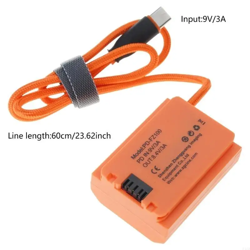 F42D USB C PD إلى FZ100 كاميرا استبدال بطارية لتسجيل الفيديو وتدفقه