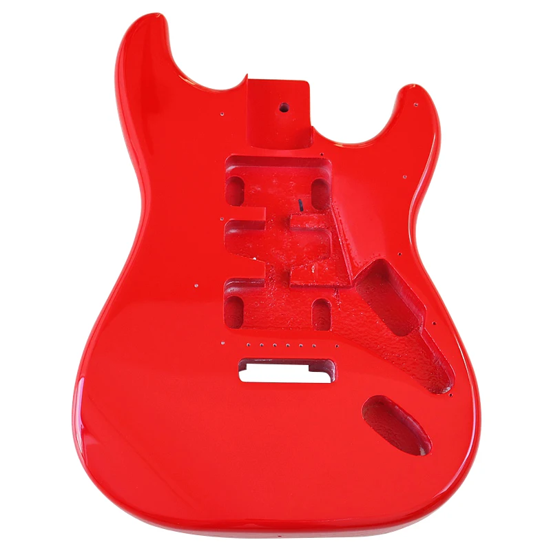 

Okoume wood red color guitar body high gloss electric guitar barrel body guitar barrel accessory guitar parts poplar wood