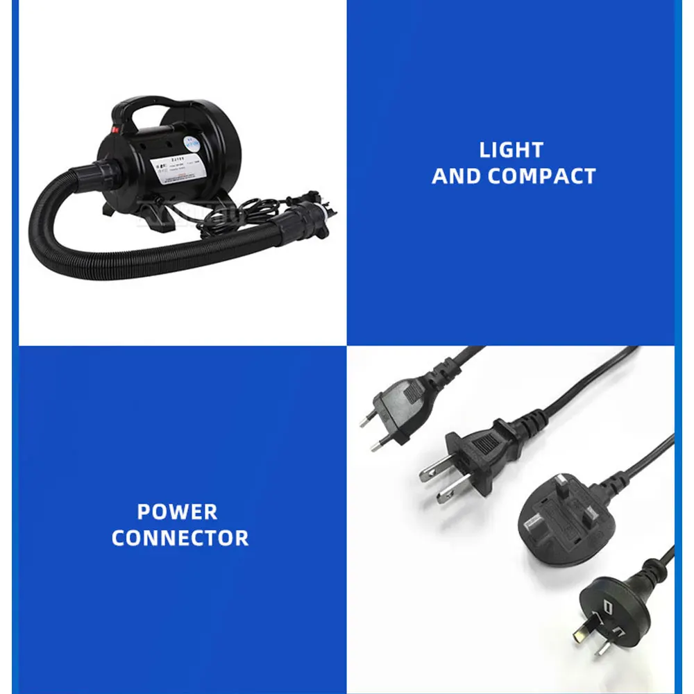 Small portable drift boat air pump1200w inflatable boat air pump,  multi-interface,outdoor electric inflatable pump