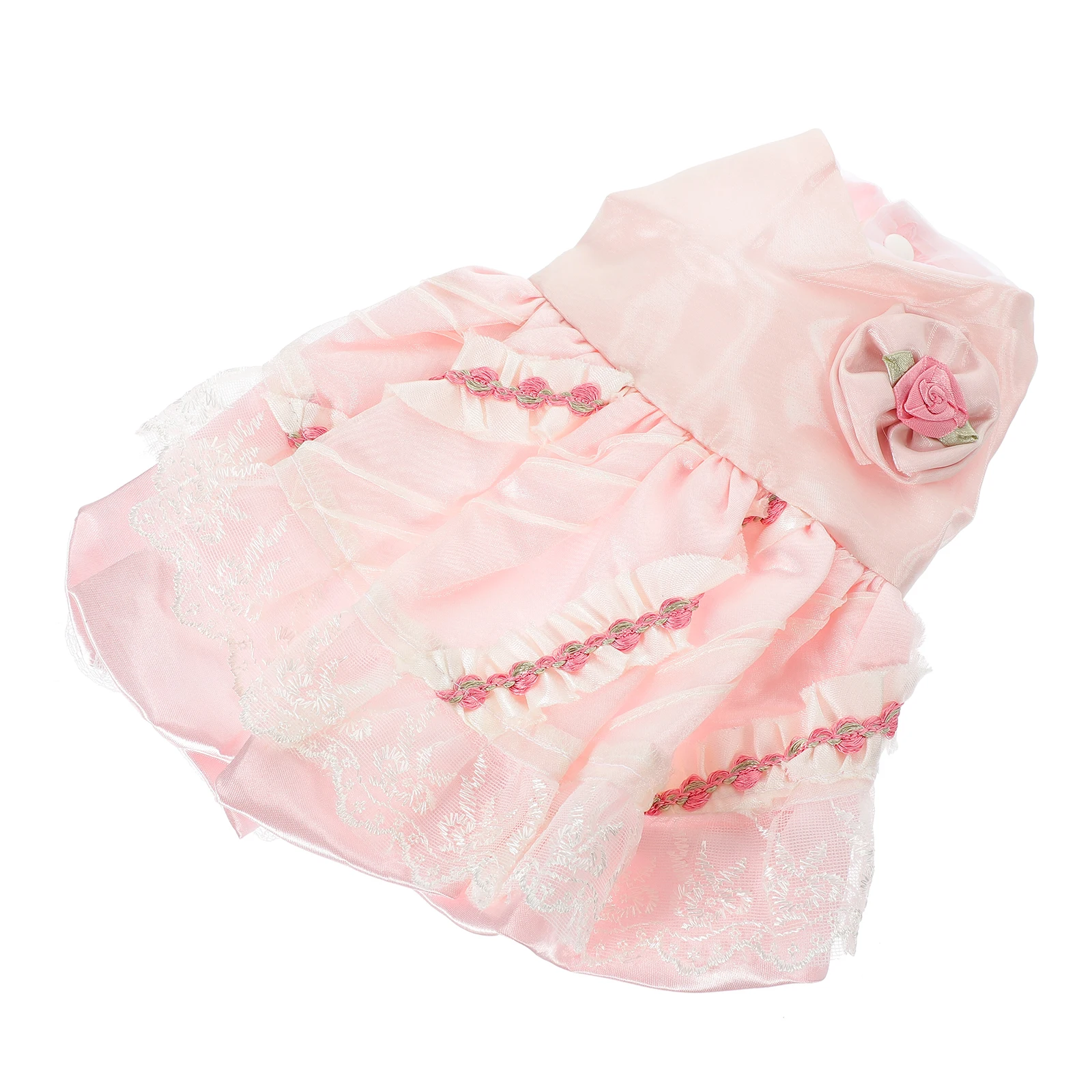 

Rose Wedding Skirt Formal Dress Pet Party Clothes Adorable Soft Comfortable Dog Outfit For Festival Party Pet Skirt