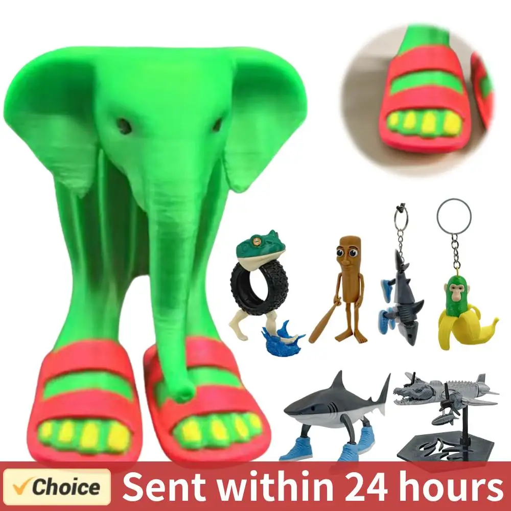 

3D Printed Funny Shark Figurine Wear Resist Desktop Decoration Ornament Cartoon Desk Decor Sculpture for Friends Creative Gift