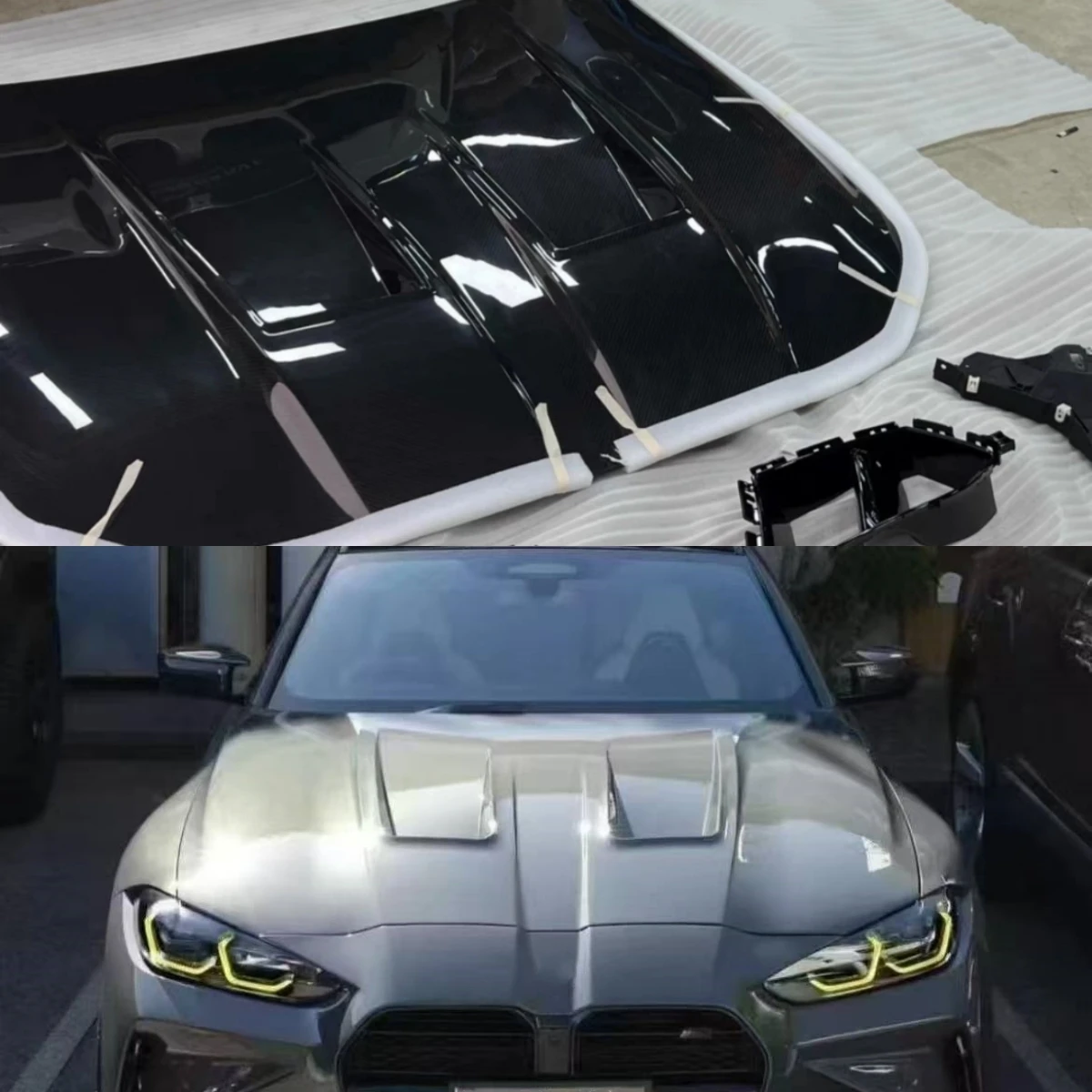 

For BMW G80 G82 M3 M4 modified Dry carbon fiber Light Weight Bonnet engine hood engine cover auto accessories