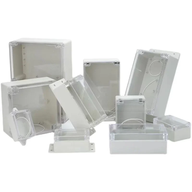 Outside Transparent Cover Plastic Waterproof Box ABS Monitoring Outdoor Junction Box Rainproof Sealed Switch Case  Project Box image 2