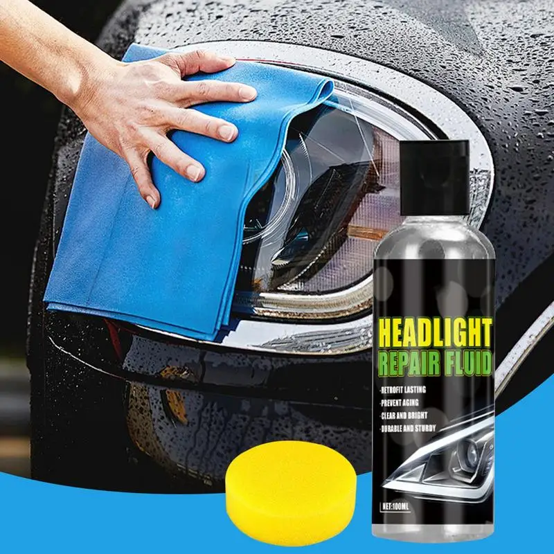 Headlight Repair Fluid Car Headlight Repair Fluid 100ml Car Light Cleaner Scratch Restoring Fluid For Car Headlight Restoration