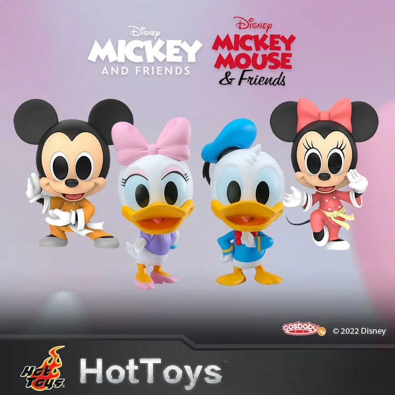 

Hottoys Hot Sale Kung Fu Mickey Minnie Donald Duck Daisy Cosbaby Mini Collection Doll Set Toy Ornament Desktop Decoration Gifts