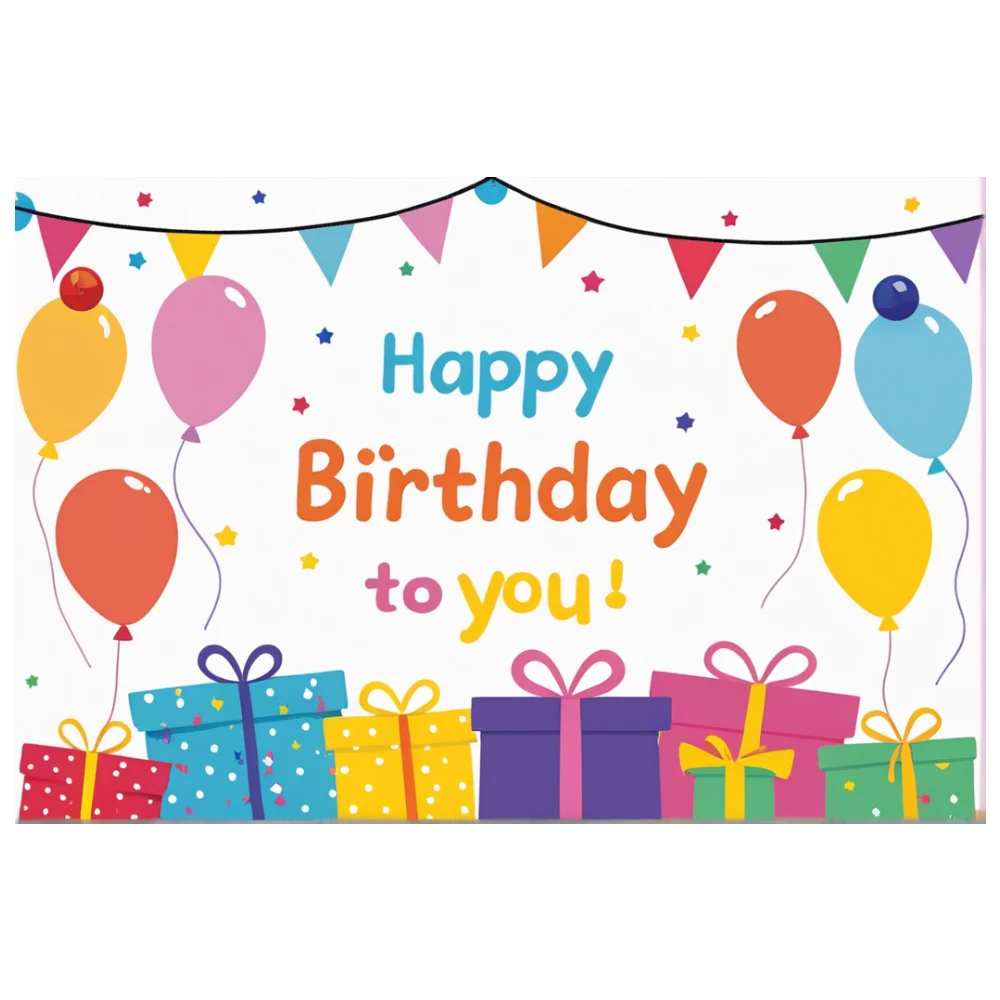 Kid Happy Birthday Party Balloon Theme Photography Vinyl BackgroundSupplies Kid Photo Prop Backdrop Wall Decor
