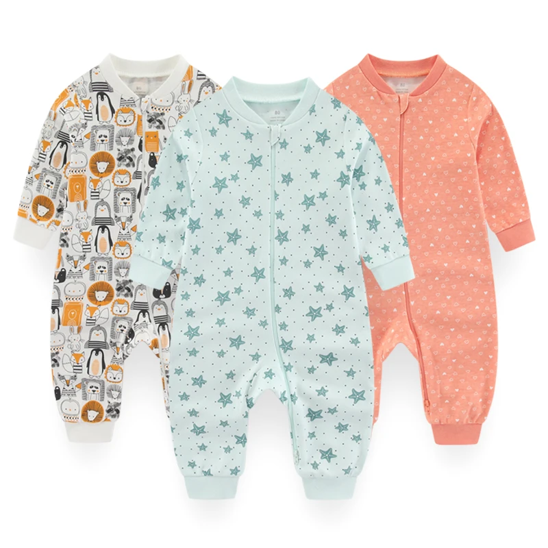 Newborn Baby Clothing Set 3Pcs Fall Cotton Rompers for 3M-2Y Boy Girl 2022 New Infant Jumpsuit Long Sleeve Kids Pajamas Outfits