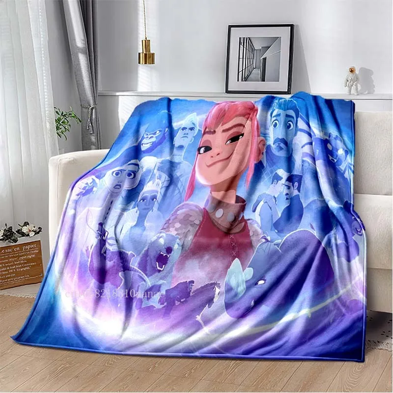 Knight Monster Girl Nimona Blanket Fantastique Magic Cartoon Flannel Blanket Soft Comfortable Plush Birthday Kids Gift