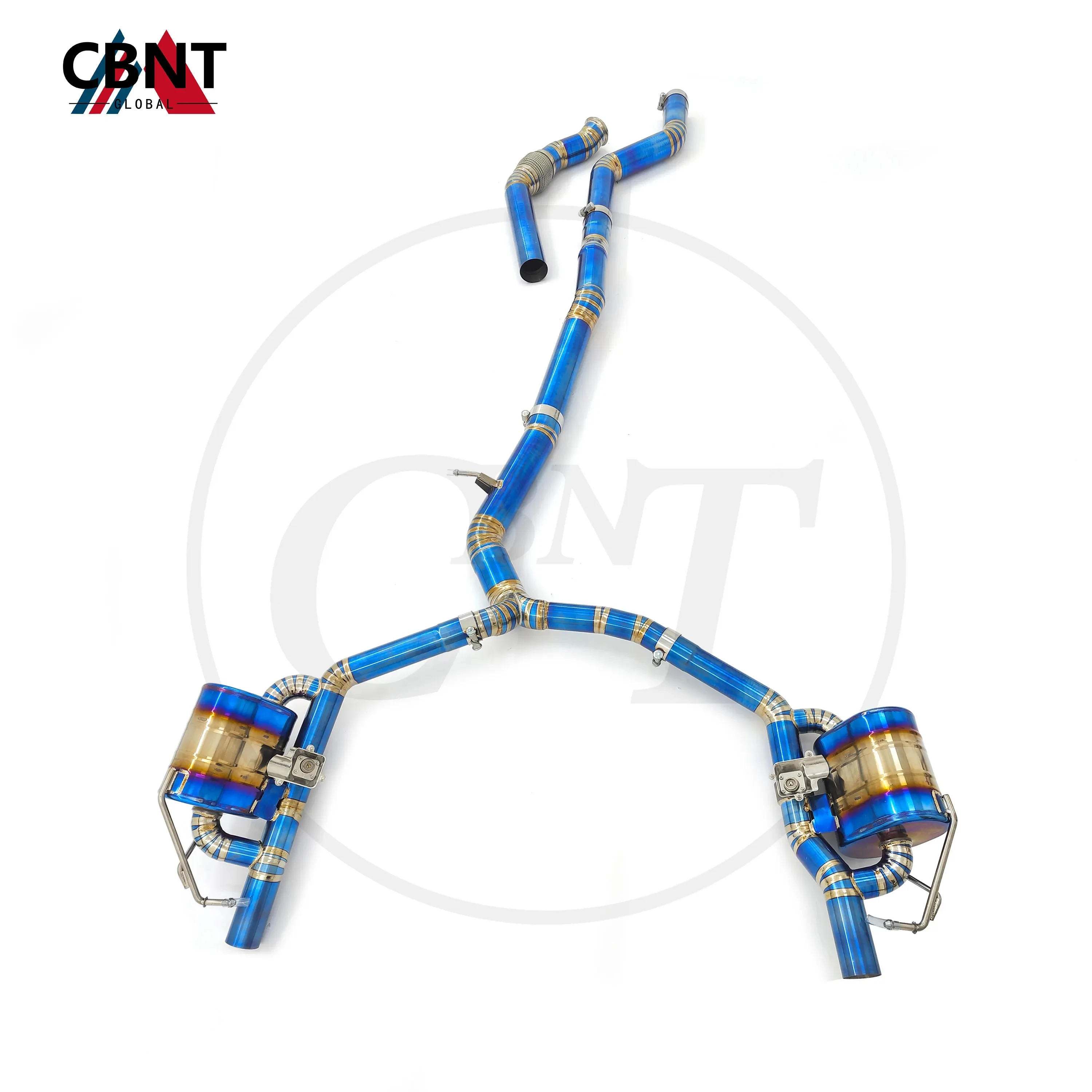 

CBNT Valvetronic Exhaust Catback Muffer for Mercedes Benz E53 GT50 GT53 3.0T TC4Titanium Alloy Performance Valved Exhaust System