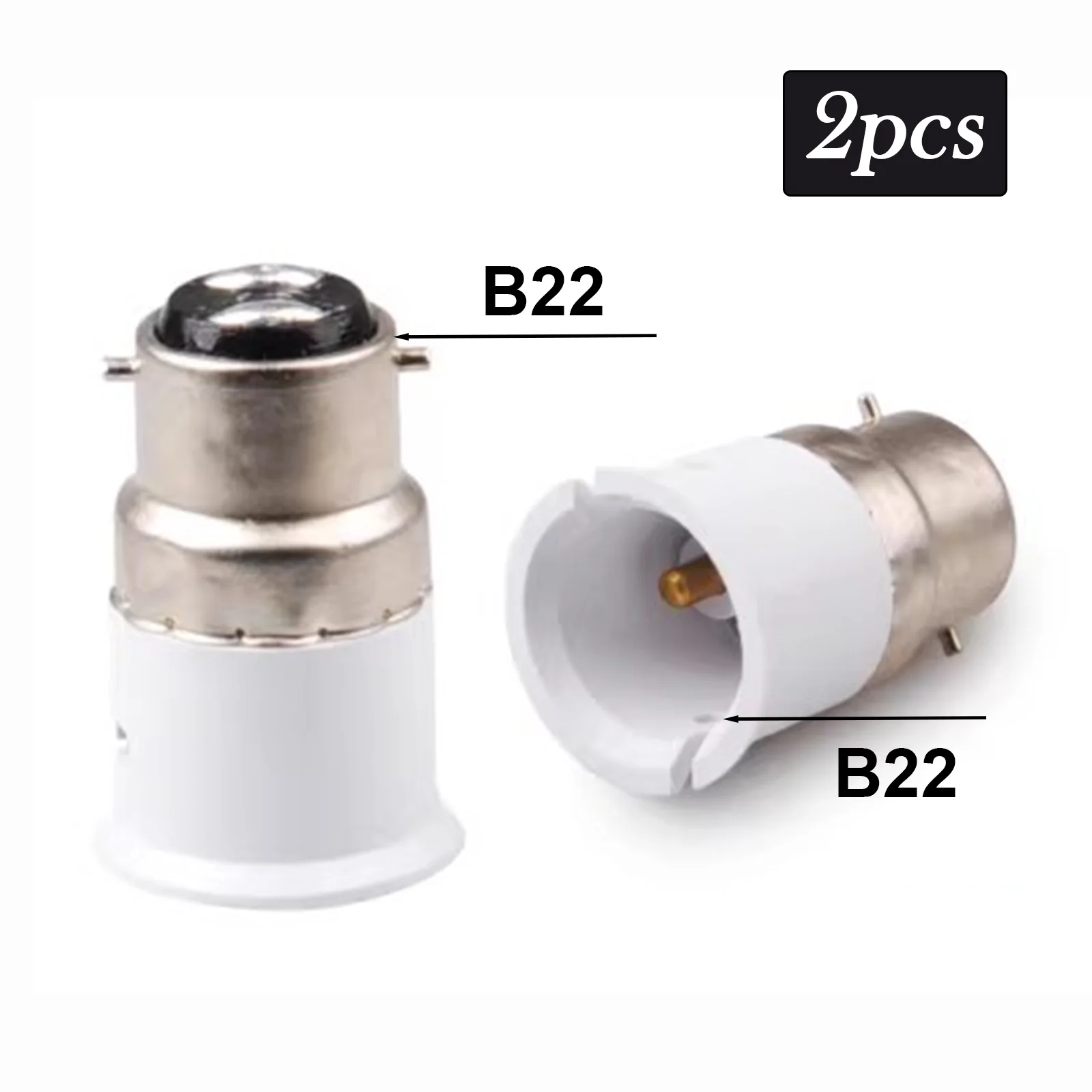 2Pcs B22 To B22 Lig…