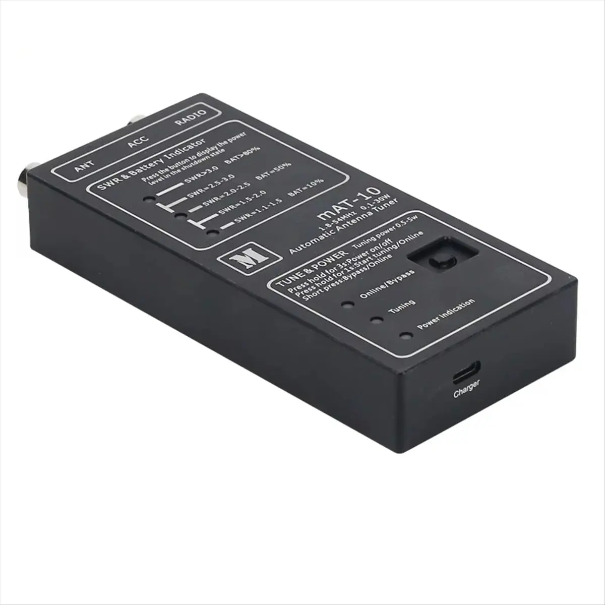ABGN MAt-10 Automatic Antenna Tuner 1.8-54MHz 0.1-30W for FT-817/818 QRP Radio