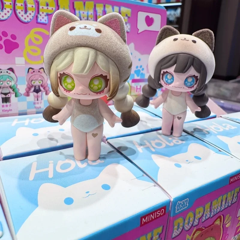 جديد في المخزون Hola الدوبامين القط Iconbox صندوق أعمى شخصيات صغيرة دمية العصرية القط فتاة تحصيل نموذج الحلي هدايا عيد الميلاد #2